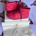 Gucci Shoes | Gucci Pink Leather High Top Girl Sneakers | Color: Pink | Size: 6bb