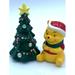 Disney Dining | Disney Winnie Pooh Bear With Christmas Tree Salt & Pepper Shakers | Color: Green/Yellow | Size: 3 Inches