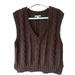 American Eagle Outfitters Sweaters | American Eagle Womens M Brown Fuzzy Cable Knit Sweater Vest Fall Retro Academia | Color: Brown | Size: M