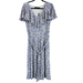 Ralph Lauren Dresses | Lauren Ralph Lauren Black Label Womens Dress Size 6 Midi Blue Floral Lined Nwt | Color: Black/Blue/White | Size: 6