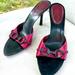 Gucci Shoes | Gucci Black Red Kitten Slide On Toe Slip On Sandals | Color: Black/Red | Size: 9