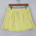 J. Crew Skirts | J Crew Skirt Womens 6 Yellow Neon Linen A Line Pull On Casual Lined Summer | Color: Yellow | Size: 6