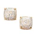 Kate Spade Jewelry | Kate Spade Opal Glitter & Glee Square Earrings | Color: Gold/White | Size: Os