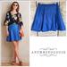 Anthropologie Skirts | Anthropologie Maeve Skirt Blue Linen Blend Textured Skater Circle Size 6 | Color: Blue | Size: 6
