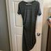 Athleta Dresses | Athleta Gray Striped Rouched Dress Size Small | Color: Gray | Size: S