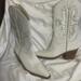 Free People Shoes | Baker White Wedding Cowboy Boots Size 7 Beautiful Diamond Studs | Color: Silver/White | Size: 7