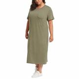 Jessica Simpson Dresses | Jessica Simpson Soft Slub Knit Midi Dress In Kalamata - New | Color: Green | Size: M