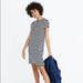 Madewell Dresses | Madewell Velour White And Blue Striped Short Sleeve Dress In A Size Xs. | Color: Blue/White | Size: Xs