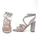 J. Crew Shoes | New J. Crew Stella Silver Glitter Sparkle Embellished Strappy Sandals High Heels | Color: Gray/Silver | Size: 8