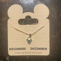 Disney Jewelry | Disney Mickey Mouse Swarovski Gem December Necklace | Color: Blue | Size: Os