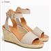 J. Crew Shoes | J. Crew Canvas Wedge Espadrille In Neutral Canvas Size 8 $128 Ao024 | Color: Red | Size: 8