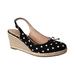 Kate Spade Shoes | Kate Spade Wedge Heel Slingback Espadrilles Panama Nights Polka Dot | Color: Black/White | Size: 10