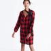 Madewell Dresses | Madewell ‘Red Signal’ Buffalo Check Wool-Blend Shift Dress Women’s Size Xs | Color: Black/Red | Size: Xs