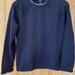 J. Crew Tops | J Crew Mercantile Crew Sweatshirt Ruffled Edge Back 1/4 Zipper. Size Small. Euc | Color: Blue | Size: S