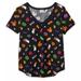 Disney Tops | Disney Nwot Mickey Mouse Jack O-Lantern Tee Womens Size Medium | Color: Black/Orange | Size: M