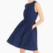 J. Crew Dresses | J. Crew Eyelet Shirt Dress Sleeveless Navy Blue Buttoned Front Women's Size 4 | Color: Blue | Size: 4