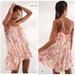 Free People Dresses | Free People Intimately Get A Clue Mini Slip Dress Nwt Pink Floral Sz S | Color: Cream/Pink | Size: S