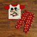 Disney Pajamas | Mickey Mouse 2-Piece Pajamas Set 24m | Color: Black/Red | Size: 24mb