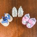 Disney Shoes | 3 Nb To 6 Month Shoes Bundle Lot Baby Girl Disney Sandal Gold Fancy Casual | Color: Gold/Pink | Size: Newborn To 6 Months