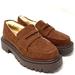 American Eagle Outfitters Shoes | American Eagle Ae Chunky Lug Loafer Women Brown Faux Suede Fur 041 0419 6002-285 | Color: Brown | Size: 6