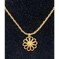 Coach Jewelry | Coach Gold Tone Daisy Flower Pendant Necklace - Flower Center Swarovski Crystals | Color: Gold | Size: Os