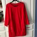 J. Crew Dresses | Jcrew Red Fully Lined Gold Zipper Dress. Size 12 | Color: Red | Size: 12