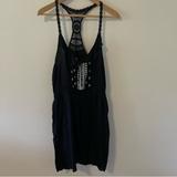 American Eagle Outfitters Dresses | American Eagle Outfitter Coastal Crochet Racerback Embroidered Dress Black Nwt-L | Color: Black/White | Size: L