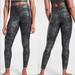 Athleta Pants & Jumpsuits | Athleta Elation Ultra High Rise Misty Lace Active 7/8 Leggings M Black Gray | Color: Black/Gray | Size: M