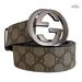 Gucci Accessories | Auth Gucci Brown Gg Supreme Canvas Leather Silver Interlocking G Buckle 95/38 | Color: Brown | Size: 95/38