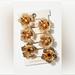 Anthropologie Accessories | Anthropologie Set Of Six Floral Crystal Hair Pins | Color: Gold | Size: Os