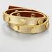 Tory Burch Jewelry | Euc Tory Burch Gold Leather Wrap Bracelet | Color: Gold | Size: 15.5”