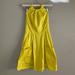 Jessica Simpson Dresses | Jessica Simpson Size 2 Yellow Cotton Blend Halter Dress With Front Pockets | Color: Yellow | Size: 2