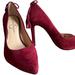 Jessica Simpson Shoes | Jessica Simpson Burgundy Faux Suede Heels - Size 9 - Euc - Back Tassels | Color: Red | Size: 9