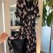 Free People Dresses | Free People Maxi Button Down Long Dress Size S | Color: Black/Pink | Size: S