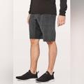 Lululemon Athletica Shorts | Lululemon Mens Medium T.H.E. Short 12" Linerless Workout Training Shorts Size L | Color: Black/Gray | Size: L