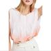Free People Tops | Free People Women's Orange Pink Ombre Smocked Sleeveless Top Size Small | Color: Orange/Pink | Size: S