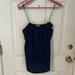 J. Crew Tops | Jcrew Navy Blue Ruffle Tank Top - 8 | Color: Blue | Size: 6