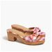 J. Crew Shoes | J.Crew Printed Bow-Heel Mules Size 7.5 8 Red Pink Nwt $138.00 | Color: Pink/Red | Size: Various