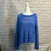 American Eagle Outfitters Sweaters | American Eagle (Ae) Womens Size Xl Blue Crochet Sweater. | Color: Blue | Size: Xl