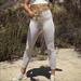 Athleta Pants & Jumpsuits | Athleta High Rise Jacquard Chaturanga 7/8 Textured High Waisted Leggings | Color: Cream/White | Size: S