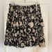 Anthropologie Skirts | Black And Cream Floral Tiered Skirt By Anthropologie-Size Small | Color: Black/Cream | Size: S