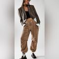 Free People Pants & Jumpsuits | Free People We The Free Low Slung Pull On Boyfriend Corduroy Pants Sz Large | Color: Brown/Tan | Size: L