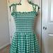 Kate Spade Dresses | Kate Spade Maxi Green Gingham Dress | Color: Green/White | Size: L