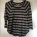 American Eagle Outfitters Sweaters | American Eagle Outfitters Top Sz Sp Striped Black And Silver Metallic Sweater | Color: Black/Silver | Size: Sp