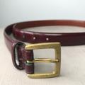 Coach Accessories | Coach Mens Leather Belt Vintage Polished Cowhide Solid Brass Handcrafted Usa 36” | Color: Brown | Size: 36”