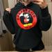 Disney Tops | Disneyland Disney Mickey Mouse Hoodie Sweatshirt Cropped | Color: Black/Red | Size: Xl