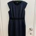 J. Crew Dresses | Jcrew Navy Tweed Cap Sleeve Sheath With Pockets Sz 6p | Color: Black/Blue | Size: 6p