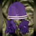 Nike Accessories | Nike Kids Hat And Gloves | Color: Purple | Size: Osg