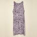 Athleta Dresses | Athleta Santorini High Neck Palm Dress Size S | Color: Purple/White | Size: S