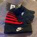 Nike Accessories | Boys Youth Nike Winter Beanie Hat Gloves Set New! | Color: Black/Red | Size: Osb